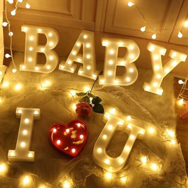 LED Letter Lights Sign 26 Letters Alphabet Light Up Letters Sign for Night Light Wedding Birthday Party Battery Powered Christmas Dorm Lamp Home Bar Decoration LED Letter Lights Sign 26 Letters Alphabet Light Up Letters Sign for Night Light Wedding Birthday Party Battery Powered Christmas Dorm Lamp Home Bar Decoration