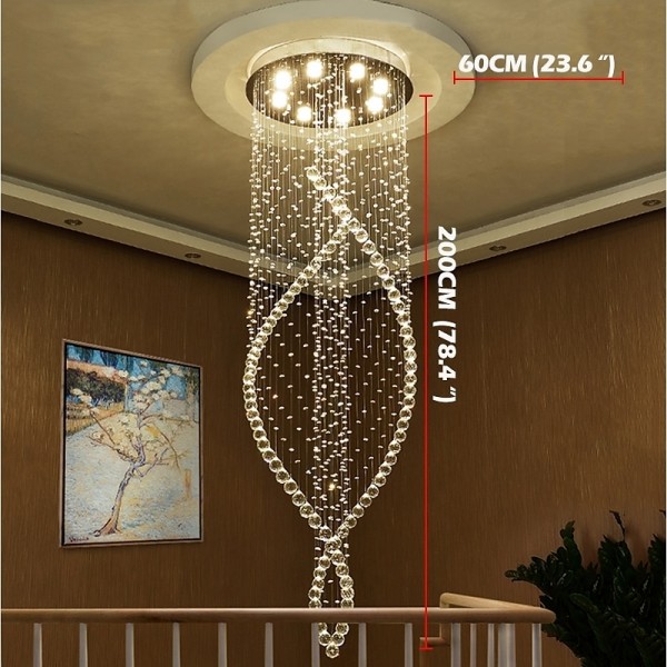8-Light 60 cm Line Design Modern Pendant Light Crystal Bulb Included Designers Chandelier Metal Electroplated Chic Modern Living Room(Bulb not included ) 8-Light 60 cm Line Design Modern Pendant Light Crystal Bulb Included Designers Chandelier Metal Electroplated Chic Modern Living Room(Bulb not included )