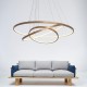 3-Light LED Pendant Light 80/60/40cm Circle Matte Brushed Design Gold Aluminum Painted Finishes Modern Dining Living Room Lights ONLY DIMMABLE WITH REMOTE CONTROL 3-Light LED Pendant Light 80/60/40cm Circle Matte Brushed Design Gold Aluminum Painted Finishes Modern Dining Living Room Lights ONLY DIMMABLE WITH REMOTE CONTROL