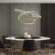 3-Light LED Pendant Light 80/60/40cm Circle Matte Brushed Design Gold Aluminum Painted Finishes Modern Dining Living Room Lights ONLY DIMMABLE WITH REMOTE CONTROL 3-Light LED Pendant Light 80/60/40cm Circle Matte Brushed Design Gold Aluminum Painted Finishes Modern Dining Living Room Lights ONLY DIMMABLE WITH REMOTE CONTROL