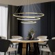 3-Light LED Pendant Light 80/60/40cm Circle Matte Brushed Design Gold Aluminum Painted Finishes Modern Dining Living Room Lights ONLY DIMMABLE WITH REMOTE CONTROL 3-Light LED Pendant Light 80/60/40cm Circle Matte Brushed Design Gold Aluminum Painted Finishes Modern Dining Living Room Lights ONLY DIMMABLE WITH REMOTE CONTROL