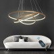 3-Light LED Pendant Light 80/60/40cm Circle Matte Brushed Design Gold Aluminum Painted Finishes Modern Dining Living Room Lights ONLY DIMMABLE WITH REMOTE CONTROL 3-Light LED Pendant Light 80/60/40cm Circle Matte Brushed Design Gold Aluminum Painted Finishes Modern Dining Living Room Lights ONLY DIMMABLE WITH REMOTE CONTROL