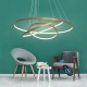 3-Light LED Pendant Light 80/60/40cm Circle Matte Brushed Design Gold Aluminum Painted Finishes Modern Dining Living Room Lights ONLY DIMMABLE WITH REMOTE CONTROL 3-Light LED Pendant Light 80/60/40cm Circle Matte Brushed Design Gold Aluminum Painted Finishes Modern Dining Living Room Lights ONLY DIMMABLE WITH REMOTE CONTROL
