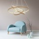 3-Light LED Pendant Light 80/60/40cm Circle Matte Brushed Design Gold Aluminum Painted Finishes Modern Dining Living Room Lights ONLY DIMMABLE WITH REMOTE CONTROL 3-Light LED Pendant Light 80/60/40cm Circle Matte Brushed Design Gold Aluminum Painted Finishes Modern Dining Living Room Lights ONLY DIMMABLE WITH REMOTE CONTROL
