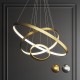 3-Light LED Pendant Light 80/60/40cm Circle Matte Brushed Design Gold Aluminum Painted Finishes Modern Dining Living Room Lights ONLY DIMMABLE WITH REMOTE CONTROL 3-Light LED Pendant Light 80/60/40cm Circle Matte Brushed Design Gold Aluminum Painted Finishes Modern Dining Living Room Lights ONLY DIMMABLE WITH REMOTE CONTROL