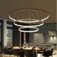 3-Light LED Pendant Light 80/60/40cm Circle Matte Brushed Design Gold Aluminum Painted Finishes Modern Dining Living Room Lights ONLY DIMMABLE WITH REMOTE CONTROL 3-Light LED Pendant Light 80/60/40cm Circle Matte Brushed Design Gold Aluminum Painted Finishes Modern Dining Living Room Lights ONLY DIMMABLE WITH REMOTE CONTROL