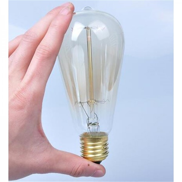 3pcs 40W Edison Vintage Incandescent Light Bulb Dimmable E26 E27 ST64 Candelabra Filament Amber Warm White for Lighting Fixture 220-240V 3pcs 40W Edison Vintage Incandescent Light Bulb Dimmable E26 E27 ST64 Candelabra Filament Amber Warm White for Lighting Fixture 220-240V