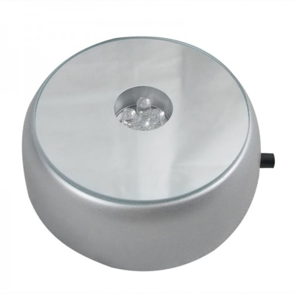 4LEDs Luminous Base Light Crystal Glass Transparent Objects Display Laser Colorful Round Stand Base for Cocktail 4LEDs Luminous Base Light Crystal Glass Transparent Objects Display Laser Colorful Round Stand Base for Cocktail