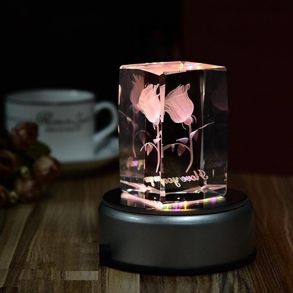 4LEDs Luminous Base Light Crystal Glass Transparent Objects Display Laser Colorful Round Stand Base for Cocktail 4LEDs Luminous Base Light Crystal Glass Transparent Objects Display Laser Colorful Round Stand Base for Cocktail