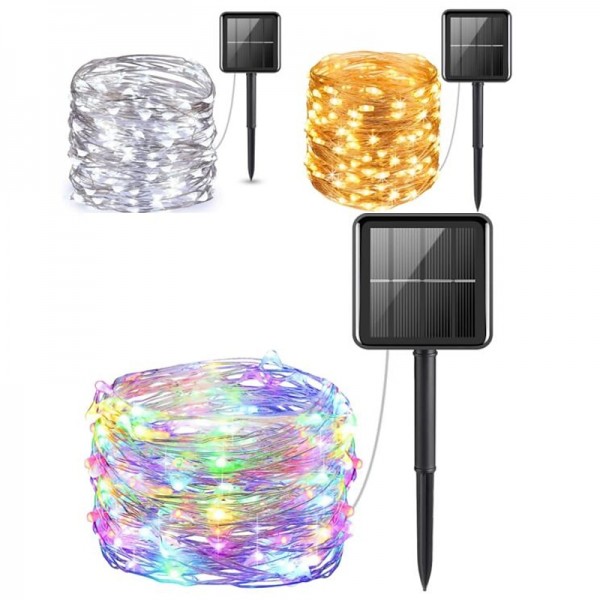 Outdoor Solar LED String Lights Wedding Decoration 10M 33ft 100 LED 8 Lighting Modes Waterproof Fairy Lights Garden Christmas Wedding Birthday Party Holiday Decoration Outdoor Solar LED String Lights Wedding Decoration 10M 33ft 100 LED 8 Lighting Modes Waterproof Fairy Lights Garden Christmas Wedding Birthday Party Holiday Decoration
