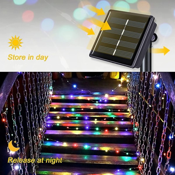 Outdoor Solar LED String Lights Wedding Decoration 10M 33ft 100 LED 8 Lighting Modes Waterproof Fairy Lights Garden Christmas Wedding Birthday Party Holiday Decoration Outdoor Solar LED String Lights Wedding Decoration 10M 33ft 100 LED 8 Lighting Modes Waterproof Fairy Lights Garden Christmas Wedding Birthday Party Holiday Decoration