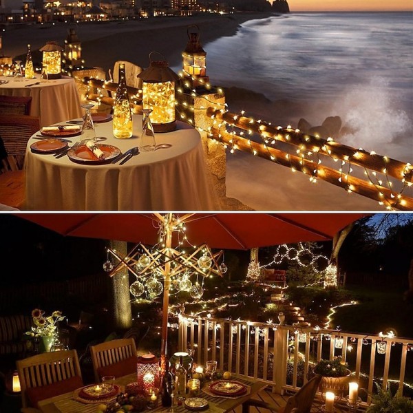 Outdoor Solar LED String Lights Wedding Decoration 10M 33ft 100 LED 8 Lighting Modes Waterproof Fairy Lights Garden Christmas Wedding Birthday Party Holiday Decoration Outdoor Solar LED String Lights Wedding Decoration 10M 33ft 100 LED 8 Lighting Modes Waterproof Fairy Lights Garden Christmas Wedding Birthday Party Holiday Decoration