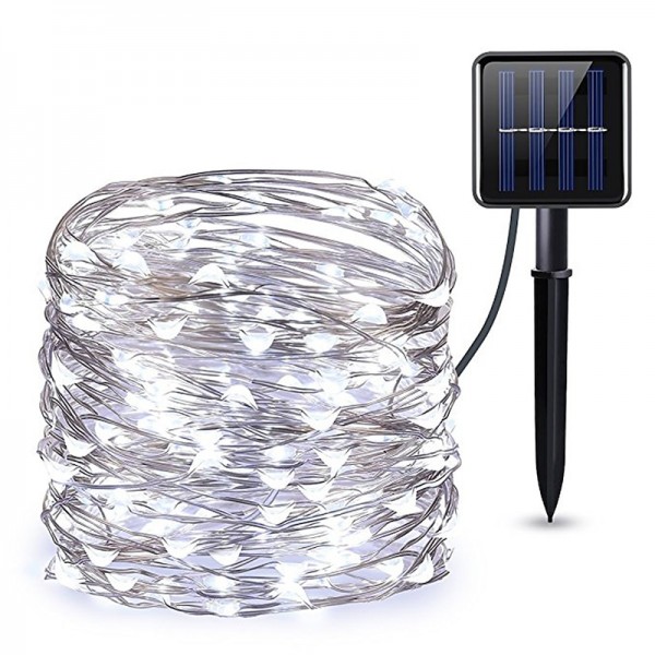 Outdoor Solar LED String Lights Wedding Decoration 10M 33ft 100 LED 8 Lighting Modes Waterproof Fairy Lights Garden Christmas Wedding Birthday Party Holiday Decoration Outdoor Solar LED String Lights Wedding Decoration 10M 33ft 100 LED 8 Lighting Modes Waterproof Fairy Lights Garden Christmas Wedding Birthday Party Holiday Decoration