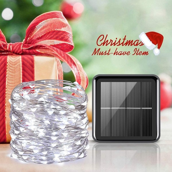 Outdoor Solar LED String Lights Wedding Decoration 10M 33ft 100 LED 8 Lighting Modes Waterproof Fairy Lights Garden Christmas Wedding Birthday Party Holiday Decoration Outdoor Solar LED String Lights Wedding Decoration 10M 33ft 100 LED 8 Lighting Modes Waterproof Fairy Lights Garden Christmas Wedding Birthday Party Holiday Decoration