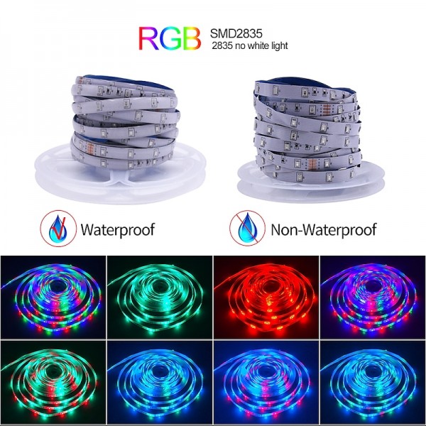 LED Smart Strip Lights 20m RGB Music Sync 12V Waterproof LED Strip 2835 SMD Color Changing LED Light with Bluetooth Controller Adapter for Bedroom Home TV Back Light DIY Decor