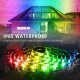LED Smart Strip Lights 20m RGB Music Sync 12V Waterproof LED Strip 2835 SMD Color Changing LED Light with Bluetooth Controller Adapter for Bedroom Home TV Back Light DIY Decor