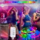 LED Smart Strip Lights 20m RGB Music Sync 12V Waterproof LED Strip 2835 SMD Color Changing LED Light with Bluetooth Controller Adapter for Bedroom Home TV Back Light DIY Decor