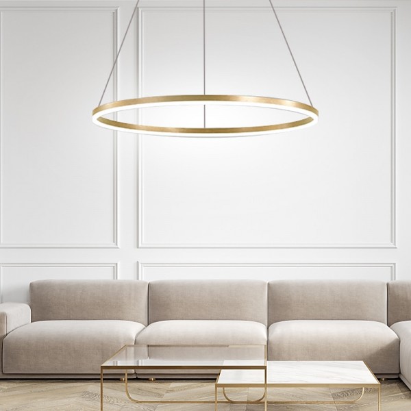 LED Pendant Light 40/60/80cm 1-Light Ring Circle Design Dimmable Aluminum Painted Finishes Luxurious Modern Style Dining Room Bedroom Pendant Lamps 110-240V ONLY DIMMABLE WITH REMOTE CONTROL LED Pendant Light 40/60/80cm 1-Light Ring Circle Design Dimmable Aluminum Painted Finishes Luxurious Modern Style Dining Room Bedroom Pendant Lamps 110-240V ONLY DIMMABLE WITH REMOTE CONTROL