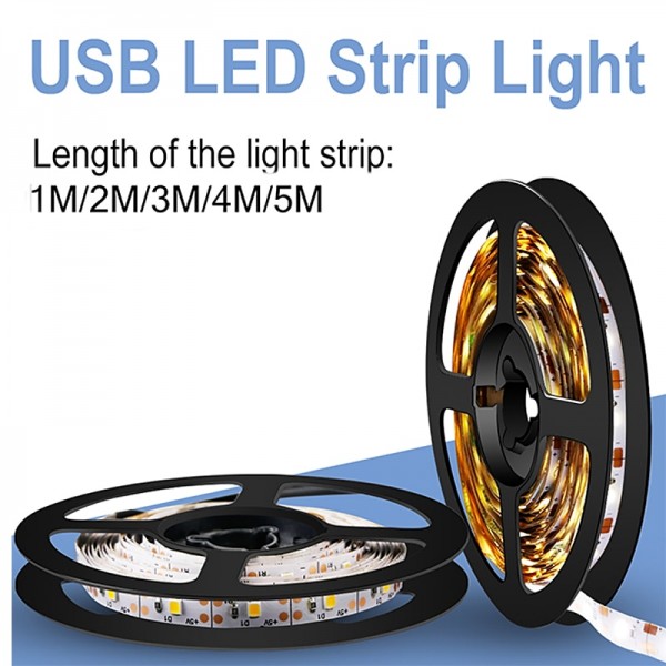 LED Light Strips USB Interface or AA Battery Box Power Supply Flexible 2835 SMD Per Meter 60 LEDs 8mm Warm White Cold White 5V LED Light Strip LED Light Strips USB Interface or AA Battery Box Power Supply Flexible 2835 SMD Per Meter 60 LEDs 8mm Warm White Cold White 5V LED Light Strip