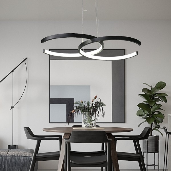 55cm LED Dimmable Pendant Light Nordic Black Gold Chandelier Aluminum Sputnik Painted Finishes LED Nordic Style 220-240V 55cm LED Dimmable Pendant Light Nordic Black Gold Chandelier Aluminum Sputnik Painted Finishes LED Nordic Style 220-240V