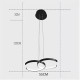 55cm LED Dimmable Pendant Light Nordic Black Gold Chandelier Aluminum Sputnik Painted Finishes LED Nordic Style 220-240V 55cm LED Dimmable Pendant Light Nordic Black Gold Chandelier Aluminum Sputnik Painted Finishes LED Nordic Style 220-240V