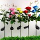 Outdoor Solar Lights Outdoor Light Solar LED Lawn Lamp Rose Shape Waterproof Lawn Lights Wedding Garden Patio Decoration Trail LED Landscape Lamp LED Solar Garden Light