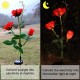 Outdoor Solar Lights Outdoor Light Solar LED Lawn Lamp Rose Shape Waterproof Lawn Lights Wedding Garden Patio Decoration Trail LED Landscape Lamp LED Solar Garden Light