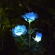 Outdoor Solar Lights Outdoor Light Solar LED Lawn Lamp Rose Shape Waterproof Lawn Lights Wedding Garden Patio Decoration Trail LED Landscape Lamp LED Solar Garden Light