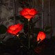 Outdoor Solar Lights Outdoor Light Solar LED Lawn Lamp Rose Shape Waterproof Lawn Lights Wedding Garden Patio Decoration Trail LED Landscape Lamp LED Solar Garden Light