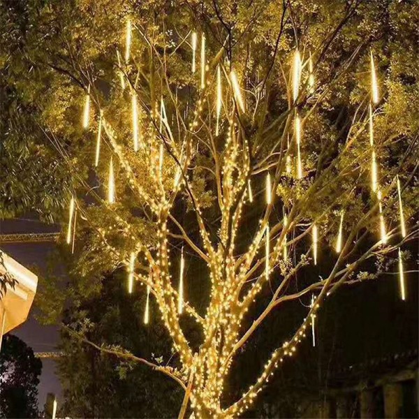 Outdoor Solar LED Meteor Shower Rain Lights Holiday String Lights Waterproof Garden Light 8 Tubes 144 Leds For Garden Tree Colorful  Decoration Landscape Lighting Outdoor Solar LED Meteor Shower Rain Lights Holiday String Lights Waterproof Garden Light 8 Tubes 144 Leds For Garden Tree Colorful  Decoration Landscape Lighting