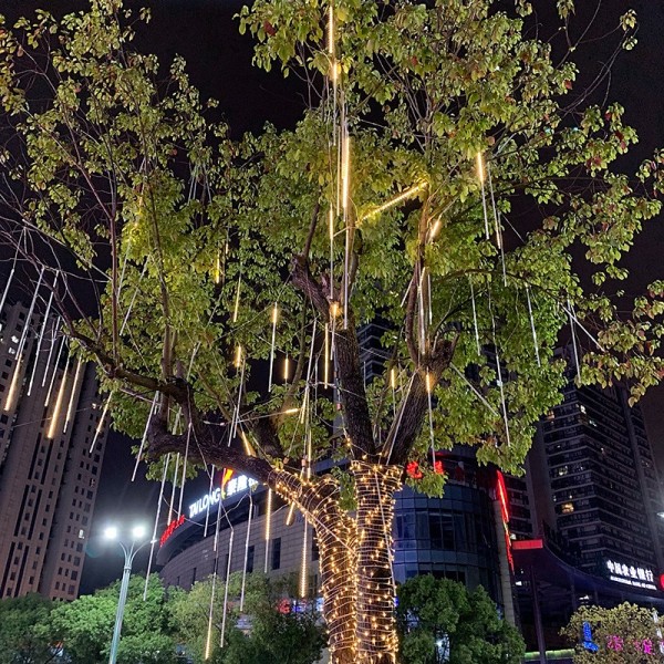Outdoor Solar LED Meteor Shower Rain Lights Holiday String Lights Waterproof Garden Light 8 Tubes 144 Leds For Garden Tree Colorful  Decoration Landscape Lighting Outdoor Solar LED Meteor Shower Rain Lights Holiday String Lights Waterproof Garden Light 8 Tubes 144 Leds For Garden Tree Colorful  Decoration Landscape Lighting