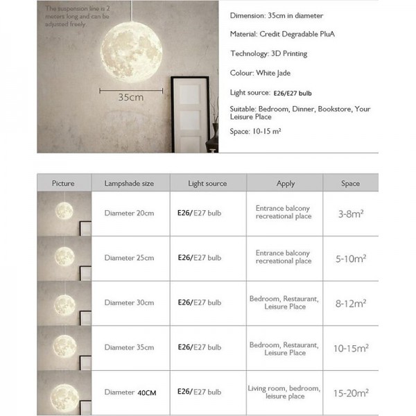 3D Printing Moon Chandelier Modern Simple Nordic Creative Moon Lamp Restaurant Living Room Bedroom Moon Chandelier 3D Printing Moon Chandelier Modern Simple Nordic Creative Moon Lamp Restaurant Living Room Bedroom Moon Chandelier