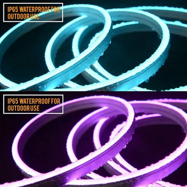 Neon Rope Smart RGB LED Light Strip Kit Work with Alexa Google 3M 12V RGB WIFI 5M 2*5M WiFi Phone App Control Including Adapter Kit Suitable for DIY Installation Neon Rope Smart RGB LED Light Strip Kit Work with Alexa Google 3M 12V RGB WIFI 5M 2*5M WiFi Phone App Control Including Adapter Kit Suitable for DIY Installation