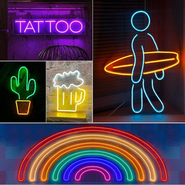 Neon Rope Smart RGB LED Light Strip Kit Work with Alexa Google 3M 12V RGB WIFI 5M 2*5M WiFi Phone App Control Including Adapter Kit Suitable for DIY Installation Neon Rope Smart RGB LED Light Strip Kit Work with Alexa Google 3M 12V RGB WIFI 5M 2*5M WiFi Phone App Control Including Adapter Kit Suitable for DIY Installation