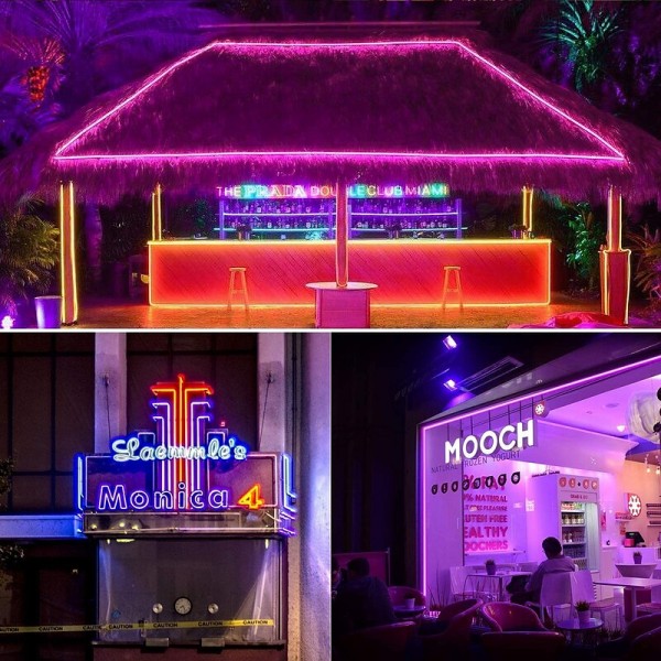 Neon Rope Smart RGB LED Light Strip Kit Work with Alexa Google 3M 12V RGB WIFI 5M 2*5M WiFi Phone App Control Including Adapter Kit Suitable for DIY Installation Neon Rope Smart RGB LED Light Strip Kit Work with Alexa Google 3M 12V RGB WIFI 5M 2*5M WiFi Phone App Control Including Adapter Kit Suitable for DIY Installation