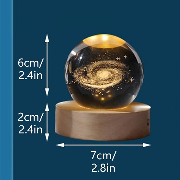 Glowing Planetary Galaxy Crystal Ball Night Lights USB Power Warm White Bedside Light Christmas Kid Gift Night Lamp Glowing Planetary Galaxy Crystal Ball Night Lights USB Power Warm White Bedside Light Christmas Kid Gift Night Lamp