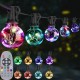 Globe String Lights Outdoor 15m 25LEDs 20Modes Patio Lights with 25 Waterproof Shatterproof RGB Color Changing Bulbs(2 Spare) G40 Globe String Lights for Outside Backyard Porch Balcony Party Decor Globe String Lights Outdoor 15m 25LEDs 20Modes Patio Lights with 25 Waterproof Shatterproof RGB Color Changing Bulbs(2 Spare) G40 Globe String Lights for Outside Backyard Porch Balcony Party Decor