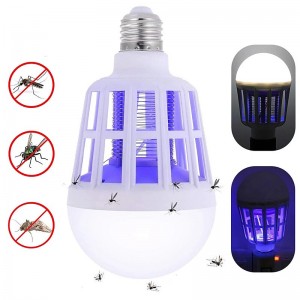 Bug Zapper Light Bulbs 15W AC110/220V LED Mosquito Killer Bulb E27 LED Bulb Home Lighting Bug Zapper Trap Lamp Insect Anti Mosquito Repeller Light