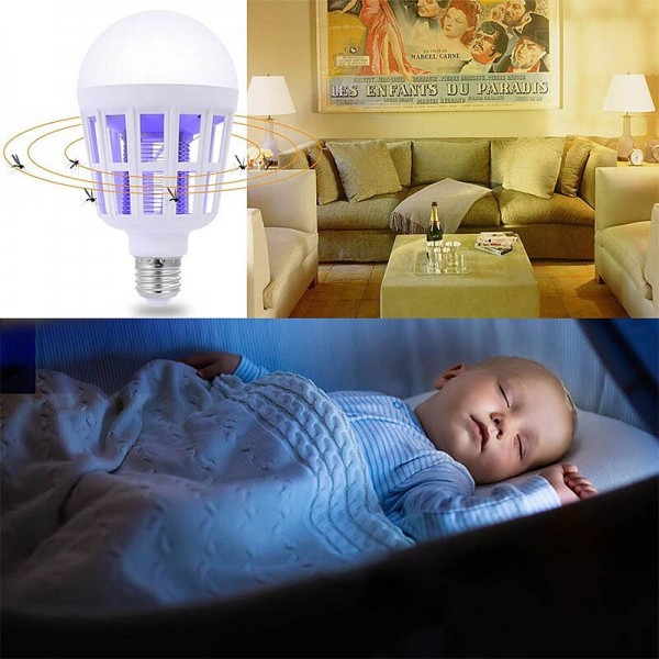 Bug Zapper Light Bulbs 15W AC110/220V LED Mosquito Killer Bulb E27 LED Bulb Home Lighting Bug Zapper Trap Lamp Insect Anti Mosquito Repeller Light Bug Zapper Light Bulbs 15W AC110/220V LED Mosquito Killer Bulb E27 LED Bulb Home Lighting Bug Zapper Trap Lamp Insect Anti Mosquito Repeller Light