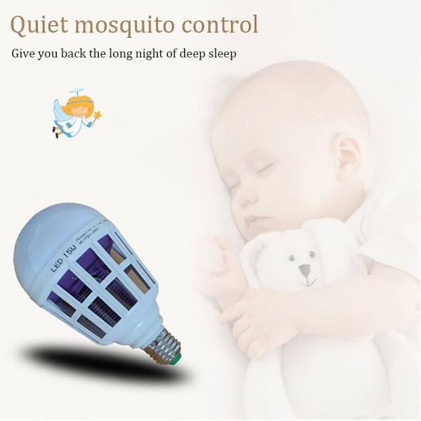 Bug Zapper Light Bulbs 15W AC110/220V LED Mosquito Killer Bulb E27 LED Bulb Home Lighting Bug Zapper Trap Lamp Insect Anti Mosquito Repeller Light Bug Zapper Light Bulbs 15W AC110/220V LED Mosquito Killer Bulb E27 LED Bulb Home Lighting Bug Zapper Trap Lamp Insect Anti Mosquito Repeller Light