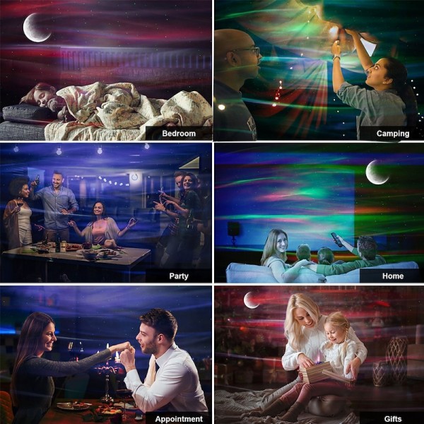 Aurora Galaxy Projector Light Star Projection with Music Speaker Night Light Projector with Moon Northern Lights Projector for Bedroom/Gaming Room/Home Theater/Ceiling Aurora Galaxy Projector Light Star Projection with Music Speaker Night Light Projector with Moon Northern Lights Projector for Bedroom/Gaming Room/Home Theater/Ceiling