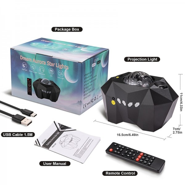 Aurora Galaxy Projector Light Star Projection with Music Speaker Night Light Projector with Moon Northern Lights Projector for Bedroom/Gaming Room/Home Theater/Ceiling Aurora Galaxy Projector Light Star Projection with Music Speaker Night Light Projector with Moon Northern Lights Projector for Bedroom/Gaming Room/Home Theater/Ceiling