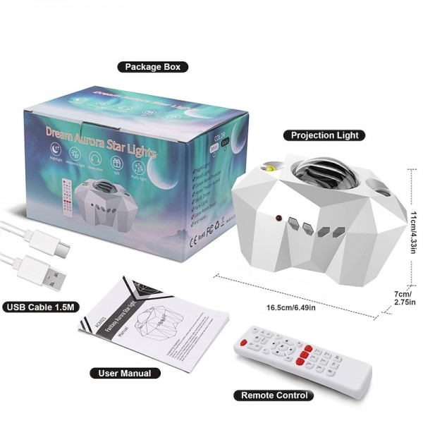 Aurora Galaxy Projector Light Star Projection with Music Speaker Night Light Projector with Moon Northern Lights Projector for Bedroom/Gaming Room/Home Theater/Ceiling Aurora Galaxy Projector Light Star Projection with Music Speaker Night Light Projector with Moon Northern Lights Projector for Bedroom/Gaming Room/Home Theater/Ceiling