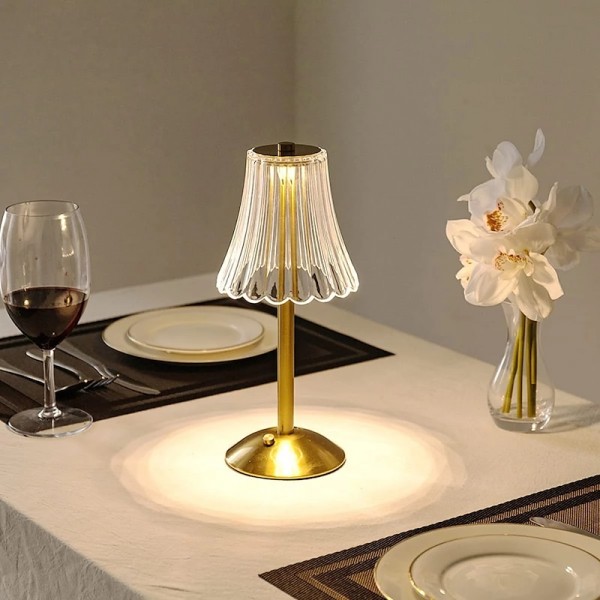 Crystal Cordless Table Lamp Nordic Style Skirt Modeling Bedroom Decoration Creative Atmosphere, Rechargeable Night Lamp Three Dimming Modes with USB Power Supply Crystal Cordless Table Lamp Nordic Style Skirt Modeling Bedroom Decoration Creative Atmosphere, Rechargeable Night Lamp Three Dimming Modes with USB Power Supply