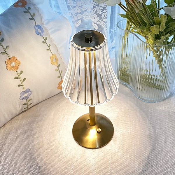Crystal Cordless Table Lamp Nordic Style Skirt Modeling Bedroom Decoration Creative Atmosphere, Rechargeable Night Lamp Three Dimming Modes with USB Power Supply Crystal Cordless Table Lamp Nordic Style Skirt Modeling Bedroom Decoration Creative Atmosphere, Rechargeable Night Lamp Three Dimming Modes with USB Power Supply
