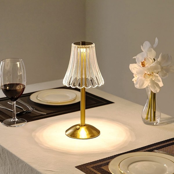 Crystal Cordless Table Lamp Nordic Style Skirt Modeling Bedroom Decoration Creative Atmosphere, Rechargeable Night Lamp Three Dimming Modes with USB Power Supply Crystal Cordless Table Lamp Nordic Style Skirt Modeling Bedroom Decoration Creative Atmosphere, Rechargeable Night Lamp Three Dimming Modes with USB Power Supply
