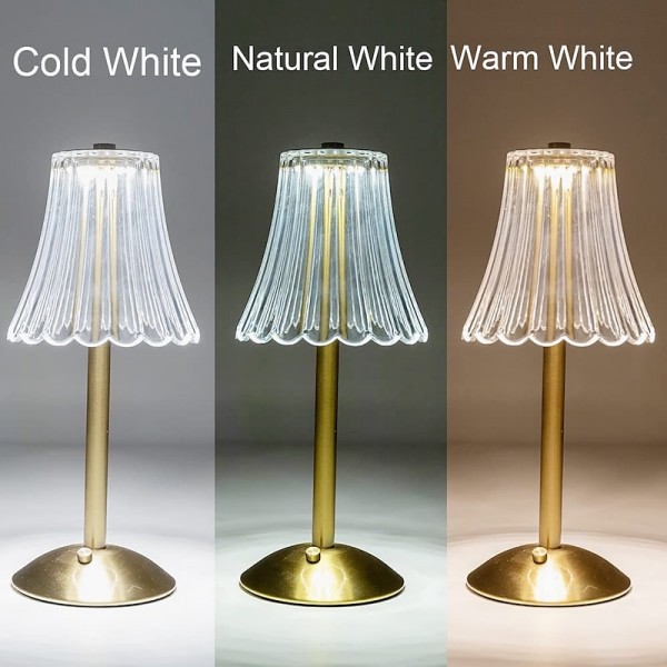 Crystal Cordless Table Lamp Nordic Style Skirt Modeling Bedroom Decoration Creative Atmosphere, Rechargeable Night Lamp Three Dimming Modes with USB Power Supply Crystal Cordless Table Lamp Nordic Style Skirt Modeling Bedroom Decoration Creative Atmosphere, Rechargeable Night Lamp Three Dimming Modes with USB Power Supply