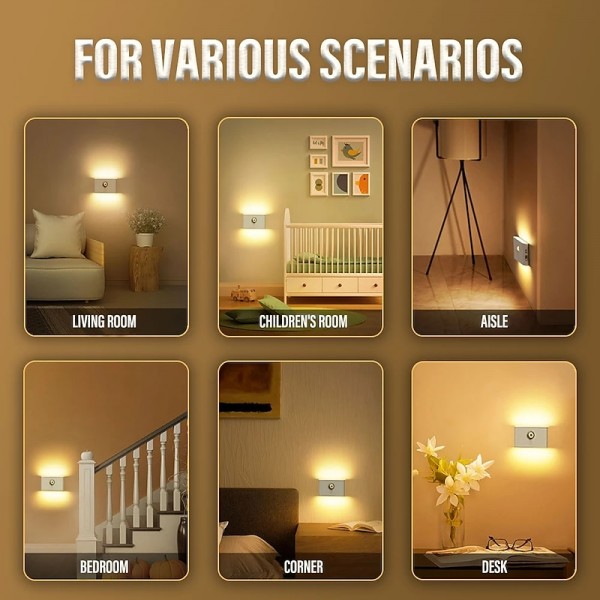 LED Night Lights Motion Sensor USB Rechargeable Linkage Induction Wireless Night Light Kitchen Cabinet Corridor Night Lamp for Bedroom Home Staircase Passageway Lighting LED Night Lights Motion Sensor USB Rechargeable Linkage Induction Wireless Night Light Kitchen Cabinet Corridor Night Lamp for Bedroom Home Staircase Passageway Lighting