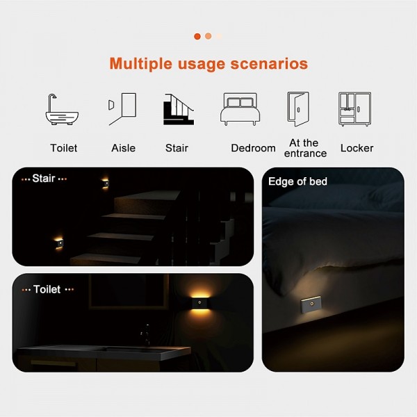 LED Night Lights Motion Sensor USB Rechargeable Linkage Induction Wireless Night Light Kitchen Cabinet Corridor Night Lamp for Bedroom Home Staircase Passageway Lighting LED Night Lights Motion Sensor USB Rechargeable Linkage Induction Wireless Night Light Kitchen Cabinet Corridor Night Lamp for Bedroom Home Staircase Passageway Lighting