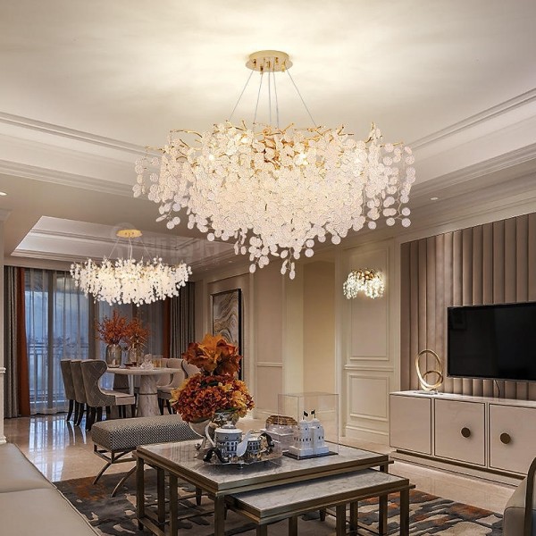 LED Chandeliers Modern Luxury, 60cm Gold Crystal for Home Interiors Kitchen Bedroom Iron Art Tree Branch Lamp Creative Lamp Light 85-265V LED Chandeliers Modern Luxury, 60cm Gold Crystal for Home Interiors Kitchen Bedroom Iron Art Tree Branch Lamp Creative Lamp Light 85-265V